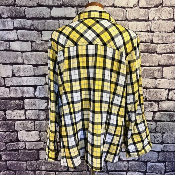 Cato NWT V-Neck Button Down Plaid Blouse Size 22/24 - Picture 6 of 10